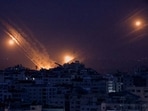 Rockets are fired from Gaza towards Israel,