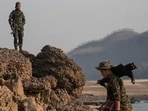Image showing two military personnel of Myanmar