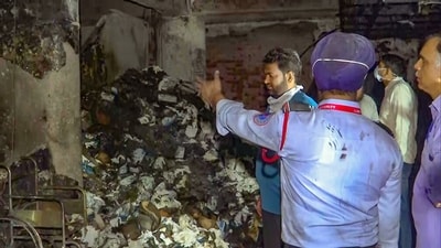 Fire tenders were immediately pressed into service and brought the blaze under control after some time, the officials added. (ANI ) Fire tenders were immediately pressed into service and brought the blaze under control after some time, the officials added. (ANI )