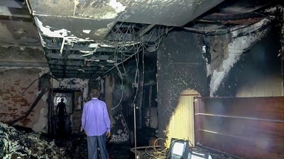 A major fire broke out in PGIMER-Chandigarh's Nehru Hospital block late on Monday where more than 400 patients were evacuated to safety, officials said on Tuesday. No casualties were reported in the incident. (ANI ) A major fire broke out in PGIMER-Chandigarh's Nehru Hospital block late on Monday where more than 400 patients were evacuated to safety, officials said on Tuesday. No casualties were reported in the incident. (ANI )