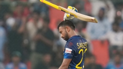 Samarawickrama scored 108 in 89. Mendis first put up a 102-run partnership with Pathum Nissanka that came in 95 balls. Then came a 111-run stand between Mendis and Samarawickrama that came in just 69 balls. (ANI ) Samarawickrama scored 108 in 89. Mendis first put up a 102-run partnership with Pathum Nissanka that came in 95 balls. Then came a 111-run stand between Mendis and Samarawickrama that came in just 69 balls. (ANI )