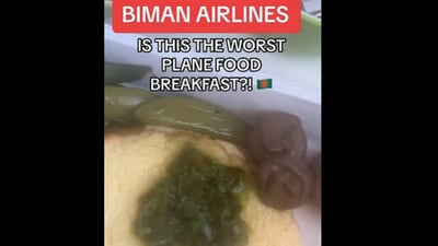 Breakasft served in Biman Bangladesh Airlines. (Instagram/@thegushti) Breakasft served in Biman Bangladesh Airlines. (Instagram/@thegushti)