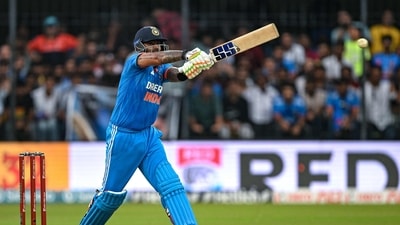 India's Suryakumar Yadav plays a shot during a match (AFP)