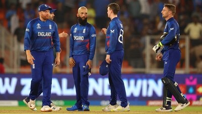England's Jonny Bairstow, Jos Buttler and Moeen Ali look dejected after the match (REUTERS)