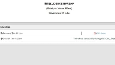 Intelligence Bureau releases JIO-II/Tech written exam results 2023 Intelligence Bureau releases JIO-II/Tech written exam results 2023