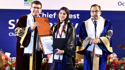 More than 480 students from the PGDM, PGDM Executive and PGDM Part-Time were awarded their degrees as well as academic and alumni awards in the convocation ceremony. (Handout) More than 480 students from the PGDM, PGDM Executive and PGDM Part-Time were awarded their degrees as well as academic and alumni awards in the convocation ceremony. (Handout)