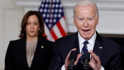U.S. President Joe Biden (R). VP Kamala Harris (L) (REUTERS)