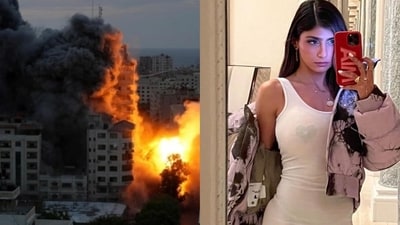 Mia Khalifa faces backlash and business fallout over support for Palestine amid Israel-Hamas conflict.(AP,miakhalifa/Instagram) (AP/Instagram) Mia Khalifa faces backlash and business fallout over support for Palestine amid Israel-Hamas conflict.(AP,miakhalifa/Instagram) (AP/Instagram)