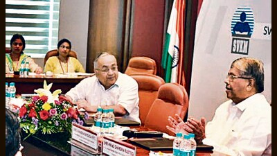 Patil made it clear that he will take stern action against universities that refuse to accept the NEP 2020 rules and execute them. (HT PHOTO) Patil made it clear that he will take stern action against universities that refuse to accept the NEP 2020 rules and execute them. (HT PHOTO)