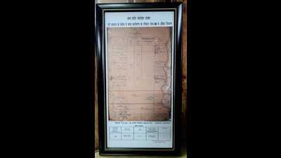 The framed document at Colonelganj police station in Prayagraj. (HT Photo)