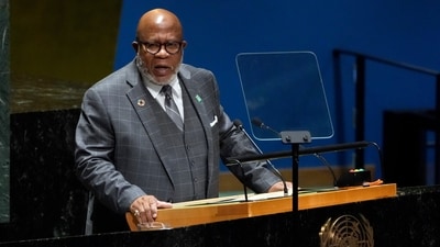 UN General Assembly President Dennis Francis (AP) UN General Assembly President Dennis Francis (AP)