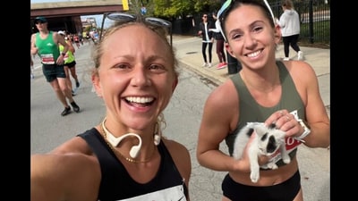 Woman who rescued the kitten. Woman who rescued the kitten.