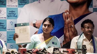YSR Telangana Party president YS Sharmila. (HT file) YSR Telangana Party president YS Sharmila. (HT file)