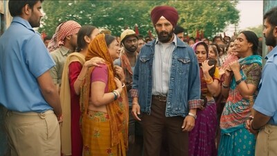 Akshay Kumar in a still from Mission Raniganj. Akshay Kumar in a still from Mission Raniganj.