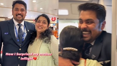 This video of a pilot son surprising her mom on flight is sure to curl up your lips into a smile. (Instagram/@iflya320) This video of a pilot son surprising her mom on flight is sure to curl up your lips into a smile. (Instagram/@iflya320)