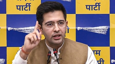 Aam Aadmi Party MP Raghav Chadha. (PTI file)