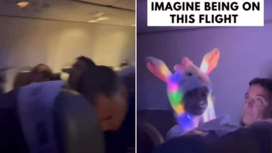 The image shows the kid wearing a costume with flashing lights. (TikTok/@malecastellon)