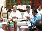 Karnataka CM Siddaramaiah with DCM DK Shivakumar. (ANI Photo) Karnataka CM Siddaramaiah with DCM DK Shivakumar. (ANI Photo)