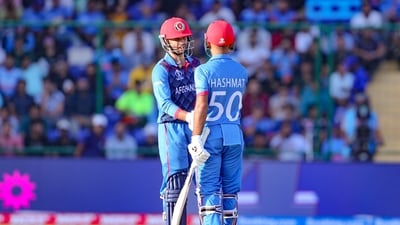 Afghanistan won the toss and batted first. They were largely buoyed by a 121-run partnership between captain Hashmatullah Shahidi and Azmatullah Omarzai. (Rahul Singh) Afghanistan won the toss and batted first. They were largely buoyed by a 121-run partnership between captain Hashmatullah Shahidi and Azmatullah Omarzai. (Rahul Singh)