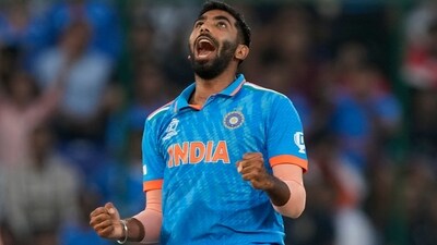 India's Jasprit Bumrah celebrates the wicket of Afghanistan's Mohammad Nabi. (AP) India's Jasprit Bumrah celebrates the wicket of Afghanistan's Mohammad Nabi. (AP)