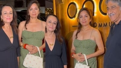 Neena Gupta with her husband Vivek Mehra and Soni Razdan. Neena Gupta with her husband Vivek Mehra and Soni Razdan.