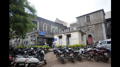 Pune, India - Aug. 2, 2017: Sasoon Hospital in Pune, India, on Wednesday, August 2, 2017. (HT PHOTO)