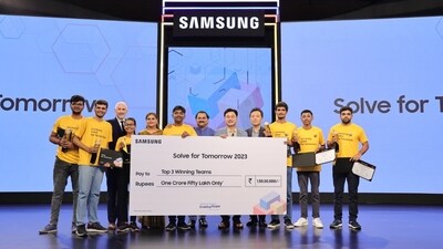 The three teams received a total prize money of INR 1.5 crore to further improve their ideas and turn them into reality. (Handout) The three teams received a total prize money of INR 1.5 crore to further improve their ideas and turn them into reality. (Handout)
