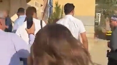 Israel-Palestine Latest: James Cleverly is seen running towards the entrance. Israel-Palestine Latest: James Cleverly is seen running towards the entrance.