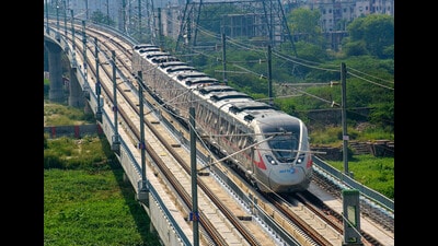 The 17km priority section in Ghaziabad has five stations at Sahibabad, Ghaziabad, Guldhar, Duhai and Duhai Depot. It is expected that the stretch will be inaugurated during the festival of Navratri later this month by Prime Minister Narendra Modi. (PTI) The 17km priority section in Ghaziabad has five stations at Sahibabad, Ghaziabad, Guldhar, Duhai and Duhai Depot. It is expected that the stretch will be inaugurated during the festival of Navratri later this month by Prime Minister Narendra Modi. (PTI)