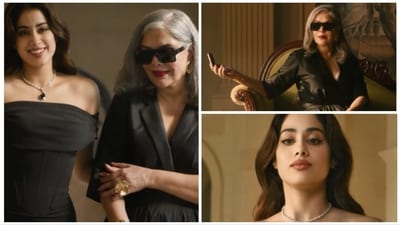 Janhvi Kapoor and Zeenat Aman in their new ad. Janhvi Kapoor and Zeenat Aman in their new ad.