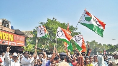 The Ajit Pawar faction has staked a claim to the party’s name and election symbol and hearing over the dispute is on before the poll body. The states of Rajasthan, Madhya Pradesh, Chhattisgarh, Telangana and Mizoram will go to polls starting November 3 (HT PHOTO)