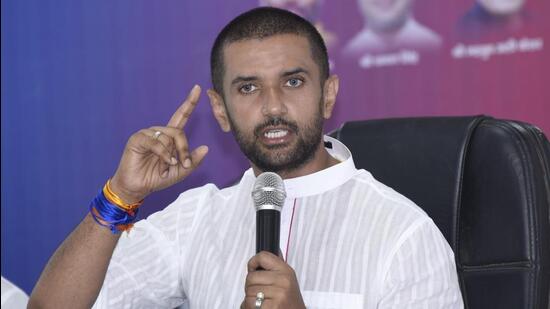 Lok Janshakti Party (Ram Vilas) president Chirag Paswan. (HT File Photo)
