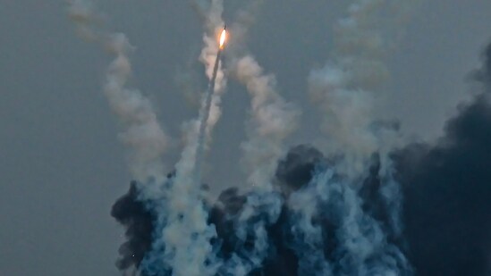 Israel-Palestine Latest: Palestinian militants fire rockets towards Israel from Rafah, southern Gaza Strip, on Israel. (AFP)
