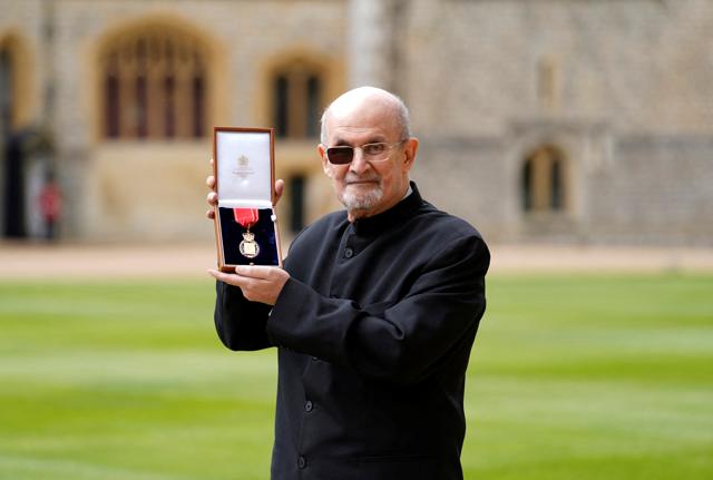 Salman Rushdie in a picture dated May 23, 2023. “In 1988 it was Khushwant Singh, Penguin India’s consulting editor, who advised against publishing an Indian edition of The Satanic Verses because there could be riots following its release. This was a pre-emptive measure, based on an assumption. It was enough to ignite sentiments, and India became the first country to ban the book. (Andrew Matthews/Pool via REUTERS) Salman Rushdie in a picture dated May 23, 2023. “In 1988 it was Khushwant Singh, Penguin India’s consulting editor, who advised against publishing an Indian edition of The Satanic Verses because there could be riots following its release. This was a pre-emptive measure, based on an assumption. It was enough to ignite sentiments, and India became the first country to ban the book. (Andrew Matthews/Pool via REUTERS)