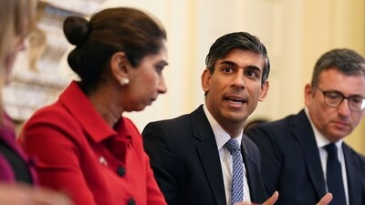 Britain's Prime Minister Rishi Sunak (AP)