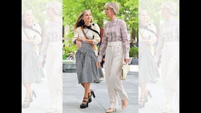 And Just Like That (2021 - ) is considered out of tune because Sarah Jessica Parker and her co-stars still live in their stilettos. And Just Like That (2021 - ) is considered out of tune because Sarah Jessica Parker and her co-stars still live in their stilettos.