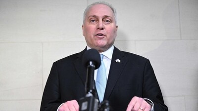 Republicans nominated  Steve Scalise as their candidate for speaker of the US House of Representatives as they sought to heal bitter internal divisions paralyzing their domestic agenda and preventing action on the Israel crisis.  (Photo by SAUL LOEB / AFP) (AFP)