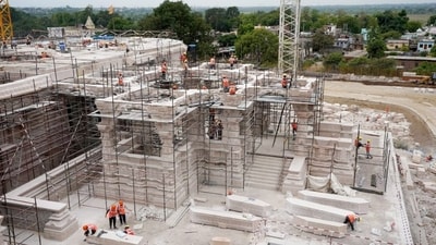 The under-construction Ram temple in Ayodhya (HT Files) (HT_PRINT) The under-construction Ram temple in Ayodhya (HT Files) (HT_PRINT)