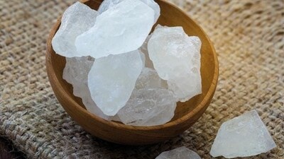 Rock Salt (Sendha Namak) is frequently utilized during Navratri fasting, replacing regular table salt. It imparts flavor to dishes and is a fundamental spice during this fasting period.&nbsp; (Shutterstock)