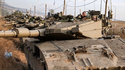 Israeli armour ready for land offensive in Gaza to decimate Hamas terrorists. Israeli armour ready for land offensive in Gaza to decimate Hamas terrorists.