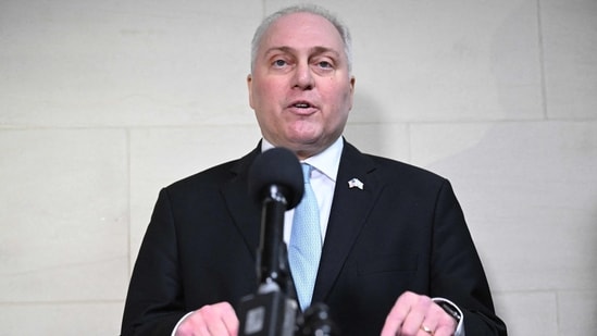 Republicans nominated Steve Scalise as their candidate for speaker of the US House of Representatives as they sought to heal bitter internal divisions paralyzing their domestic agenda and preventing action on the Israel crisis. (Photo by SAUL LOEB / AFP) (AFP)
