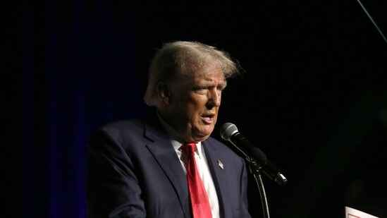 WEST PALM BEACH, FLORIDA - OCTOBER 11: Former U.S. President Donald Trump delivers remarks at a rally hosted by Club 47 USA at the Palm Beach County Convention Center on October 11, 2023 in West Palm Beach, Florida. (Photo by Alon Skuy / GETTY IMAGES NORTH AMERICA / Getty Images via AFP) (Getty Images via AFP)