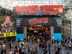 The floor of the Jacob K. Javits Convention Center is seen during New York Comic Con on Thursday, Oct. 12, 2023, in New York.(Charles Sykes/Invision/AP)