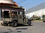 Lebanese army members are stationed in Kfar Kila, near the border with Israel.