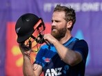 New Zealand's captain Kane Williamson gets ready to bat during a practice session ahead of their ICC Men's Cricket World Cup match against Bangladesh New Zealand's captain Kane Williamson gets ready to bat during a practice session ahead of their ICC Men's Cricket World Cup match against Bangladesh