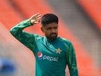 Pakistan's captain Babar Azam attends a practice session ahead of their ICC Cricket World Cup match between Pakistan and India in Ahmedabad Pakistan's captain Babar Azam attends a practice session ahead of their ICC Cricket World Cup match between Pakistan and India in Ahmedabad