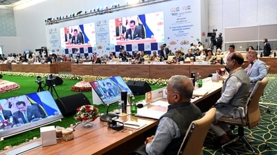 Lok Sabha Speaker Om Birla during the Parliamentary Forum on 'LiFE: Lifestyle for Environment' ahead of the P20 Summit, at Yashobhoomi Convention Centre in New Delhi on Thursday. (X/Om Birla)