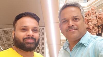 Ankur Agarwal (L) and Sandeep Saxena, co-founders of Hapy Aviation. (HT PHOTO)