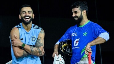 India's Virat Kohli (L) talks with Pakistan's Shadab Khan during a practice session at the Pallekele International Cricket Stadium in Kandy on September 1, 2023 (AFP) India's Virat Kohli (L) talks with Pakistan's Shadab Khan during a practice session at the Pallekele International Cricket Stadium in Kandy on September 1, 2023 (AFP)