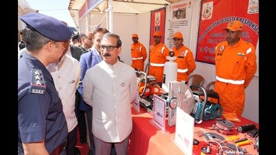 Chief minister Sukhvinder Singh Sukhu during an SDMA event in Shimla on Friday. (HT Photo) Chief minister Sukhvinder Singh Sukhu during an SDMA event in Shimla on Friday. (HT Photo)